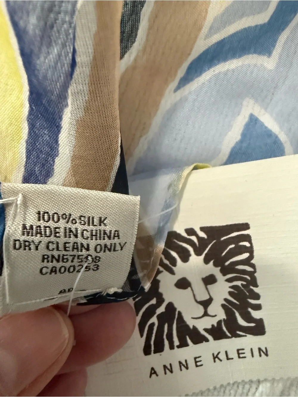 Anne Klein silk scarf
